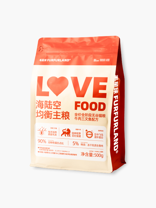 毛星球LoveFood 全价全阶段无谷猫粮 牛肉三文鱼配方