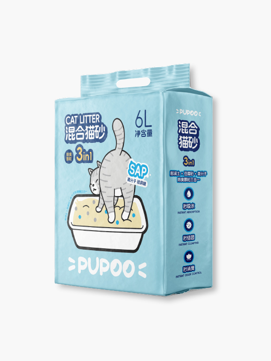Pupoo 三合一混合猫砂